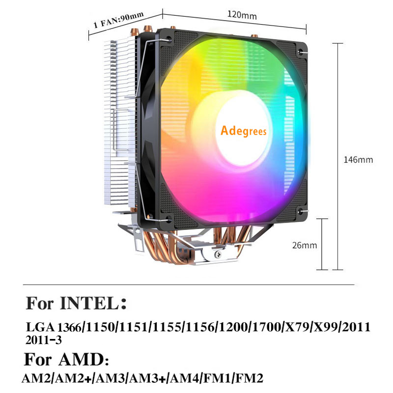 X99 Tower CPU Cooler 4 Heatpip - огляд і ціна Cpu Cooler